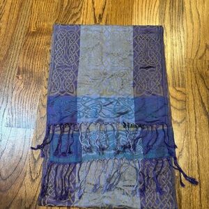 Mulligans Ireland purple multicolored Celtic pashmina scarf
